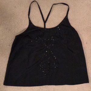 Kimchi Blue Urban Outfitters black sequin tank